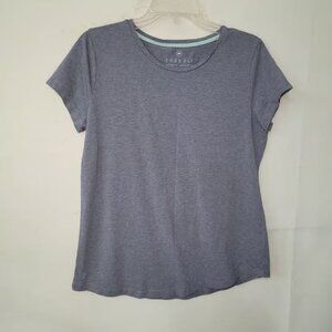 FREE FLY Shirt Womens Medium Blue Comfort Adventure Out Short Sleeve T-Shirt Top